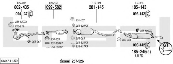 BOSAL 060.511.50 Exhaust System